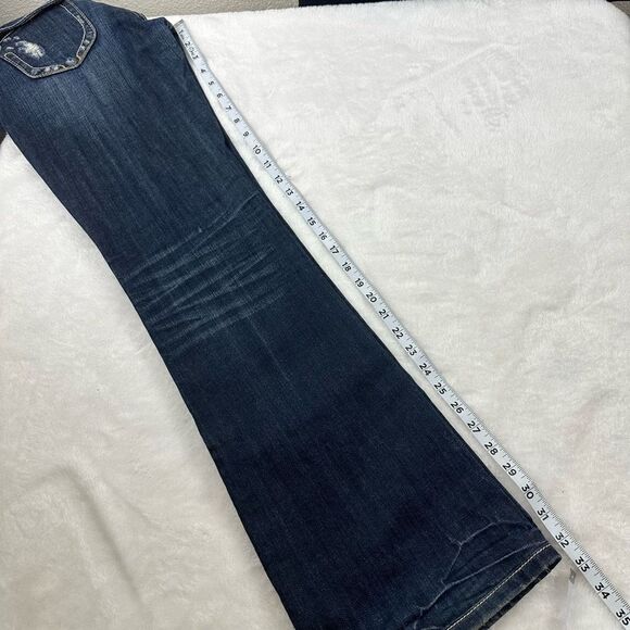 Mek Denim Women's Size 28x34 New York Bootcut Jeans Studded Flap Pockets - Picture 12 of 13